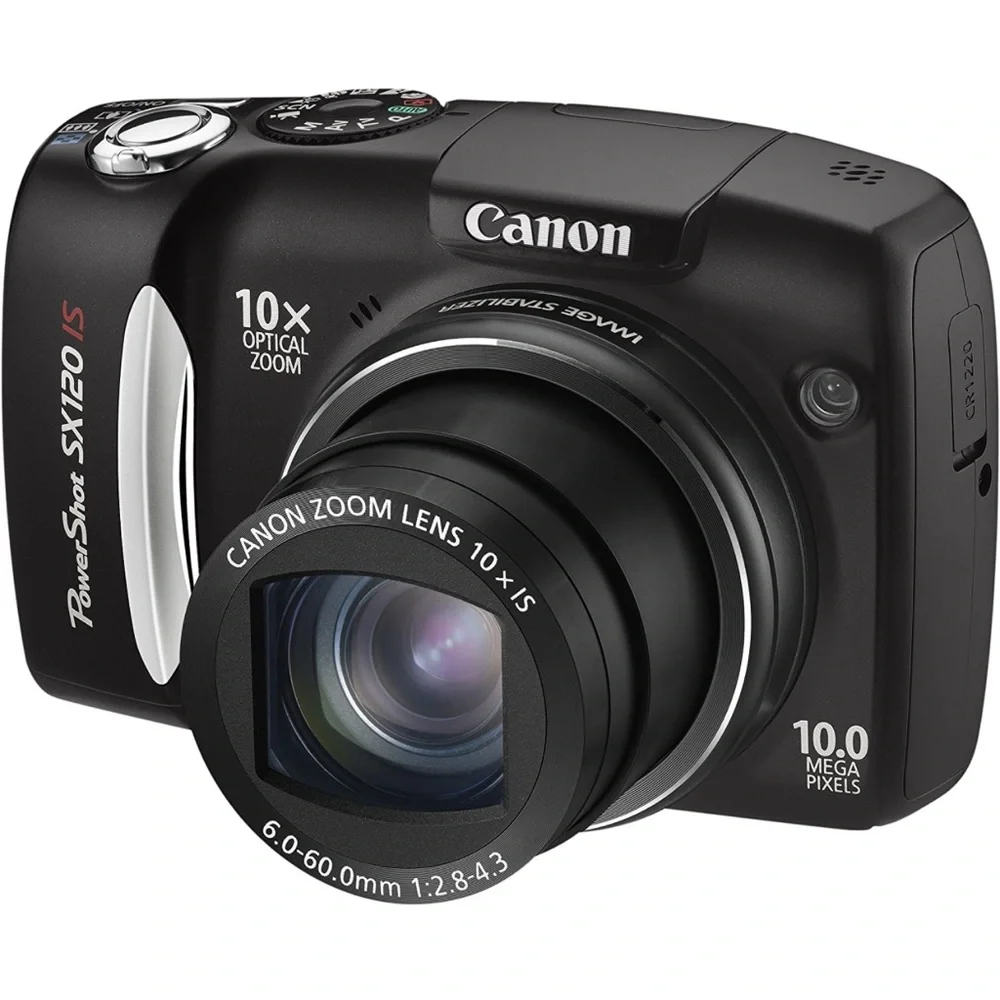 Canon Powershot SX120 IS 10MP Digital Camera (Black)